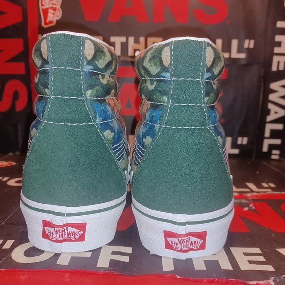Vans Sk8-Hi Bolt Liquify Avocado Green White Canvas Suede Men's 9.5 VN0A5JIVYXH - Picture 10 of 14